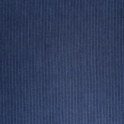 Tissu viscose effet jeans Rayé Bleu Jean's