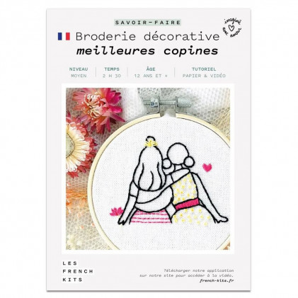 French Kit de broderie Meilleures copines