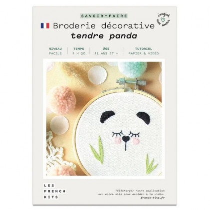 French Kit de broderie Tendre Panda