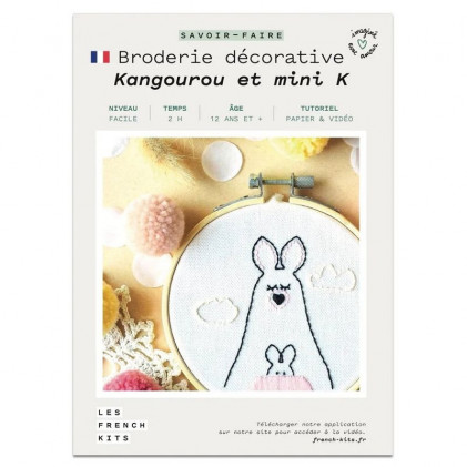 French Kit de broderie Kangourou et mini K