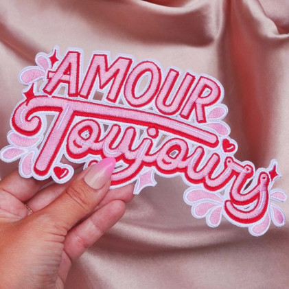 Patch thermocollant XL Malicieuse® Amour Toujours Rose