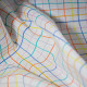 Tissu coton imprimé Little Check Blanc / Multicolore