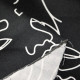 Tissu satin de coton imprimé Visages Noir