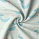 Tissu coton imprimé Oeko-Tex Belno Bleu vert turquoise