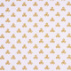 Tissu coton BIO imprimé Celtic fond blanc Jaune moutarde / Blanc