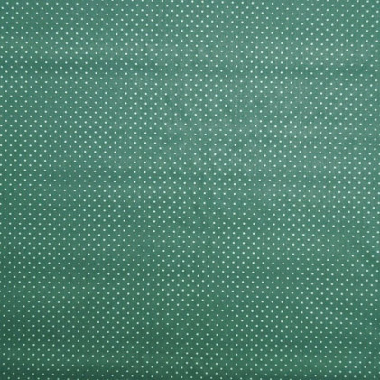 Tissu coton enduit Oeko-Tex Pois Vert bleu