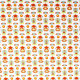 Tissu coton imprimé Holly-Flore Jaune / Orange