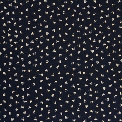 Tissu coton imprimé Petits motifs Bleu marine