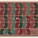 Tissu coton Calendrier de l'Avent Chaussette de Noël
