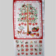 Tissu Noël : Calendrier de l'Avent à confectionner Beige / Rouge