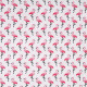 Tissu coton imprimé Flamingo  Ecru