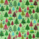 Tissu patchwork Noël Christmas trees Vert