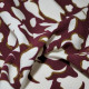 Tissu viscose elasthanne imprimé Fleurs Violet aubergine
