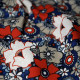 Tissu coton Oeko-Tex imprimé Floralie Rouge