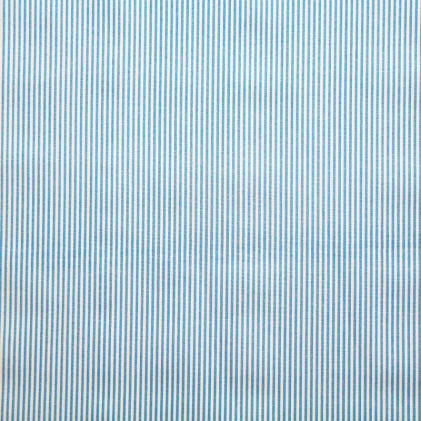Tissu coton popeline rayée Oeko-Tex Rys  Bleu ciel