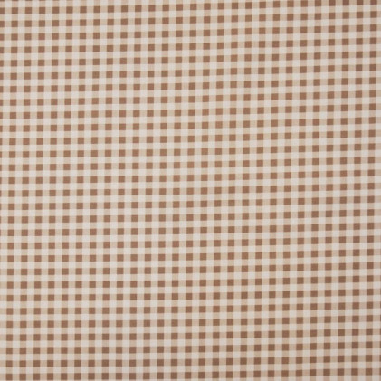 Tissu coton BIO Vichy Taupe