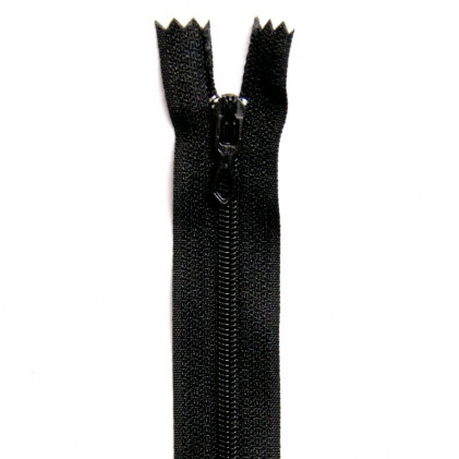 Fermeture Eclair nylon non séparable 50 cm  Col. 460 Noir