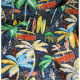 Tissu coton imprimé vans Tropiques Bleu marine