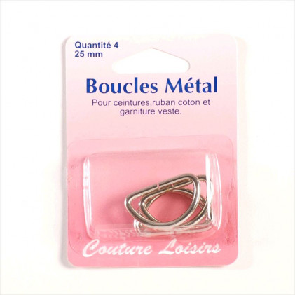 Boucles métal 25 mm Gris argent