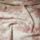 Tissu faux lin imprimé Petit Trianon Rouge