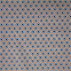 Tissu coton imprimé Popéana Taupe / Bleu