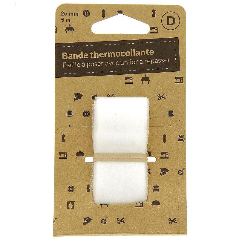Bande thermocollante pour ourlets 25mm ST Blanc - Self Tissus