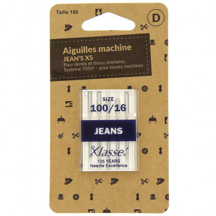 Aiguilles machine à coudre jeans 100/16 ST