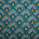Tissu coton imprimé Oeko-Tex Madagascar  Bleu canard