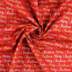 Tissu coton Noël imprimé Merry Christmas Rouge
