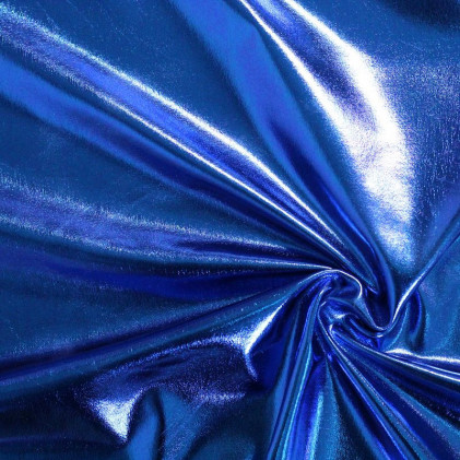 Tissu lycra lamé Clappoti   Bleu