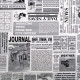 Tissu imprimé Oeko-Tex Newspaper Blanc / Noir