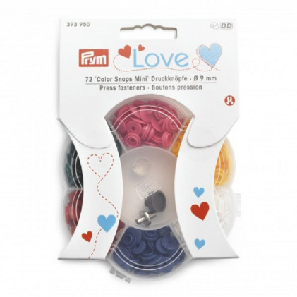 Prym Love Boutons pression Color Snaps Mini boîte 6 couleurs