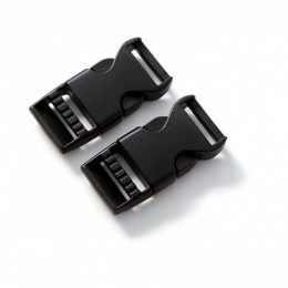 2 Fermoirs clip plastique 25 mm boucles Bouclip, noir