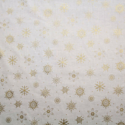 Tissu coton de Noël Snow Ecru