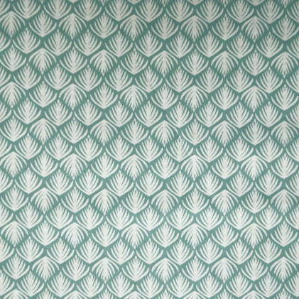 Tissu coton imprimé Oeko-Tex Aria  Vert Jade