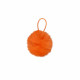 Pompon fourrure synthétique Lapin 5cm Orange