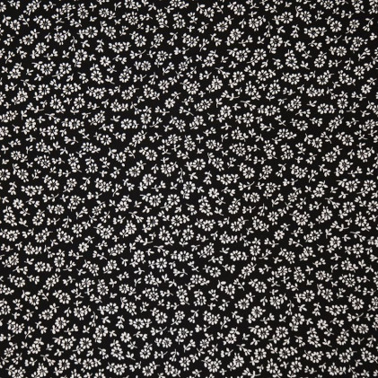 Tissu viscose imprimé Lison Noir