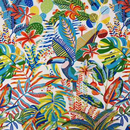 Tissu imprimé Oeko-Tex Brazil Multicolore