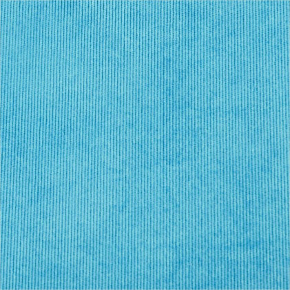 Tissu velours milleraies Oeko-Tex Keith   Bleu turquoise
