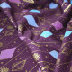 Tissu Noël coton imprimé Pampilles Violet