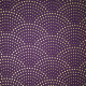 Tissu Noël coton imprimé Eventails Violet