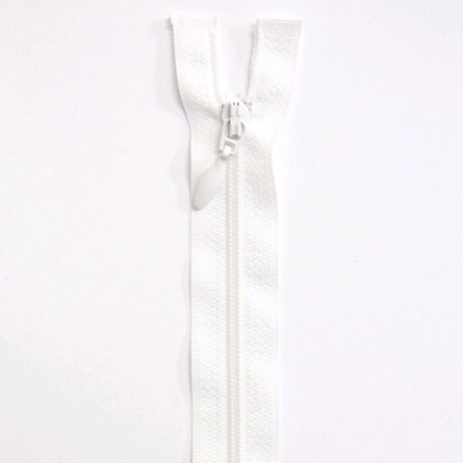 Fermeture Eclair nylon séparable 60 cm Z 45  Blanc