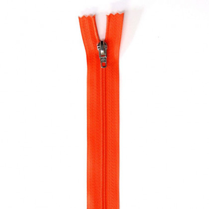 Fermeture Eclair nylon non séparable 25 cm Z 51 Orange fluo