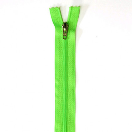 Fermeture Eclair nylon non séparable 30 cm Z 51 Vert fluo