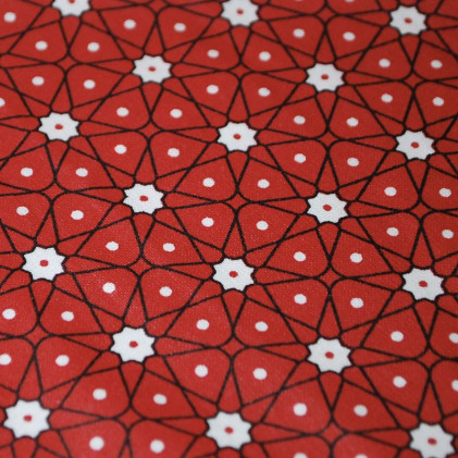 Tissu coton enduit Oeko-Tex Ceramik Rouge