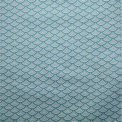 Tissu coton enduit Oeko-Tex Sushi Bleu clair