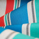 Tissu toile enduite Funny Stripe Bleu / Rouge