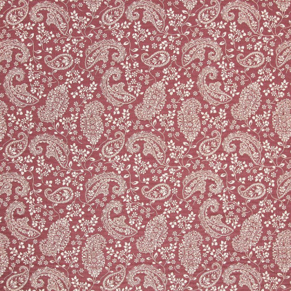 Tissu double gaze Imprimé Cachemire Rouge brique