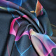 Tissu lycra mat Oeko-Tex Lazer Noir / Multicolore