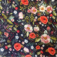 Tissu double gaze de coton Bouquet Multicolore
